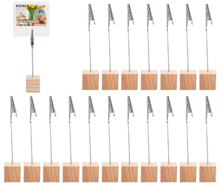 Hitopin 25 Stück Fotohalter mit Klammern, Haltbarkeit Fotohalter, Postkartenhalter, Foto Halter Mit Klammer,für Hausdekoration, Büro, Hausdekoration, Party,Klemmen und Sichern Von Gegenständen