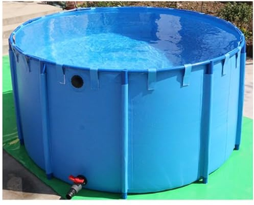 300cm*80cm,Pool Aufstellpool, Segeltuchteich Schwimmbecken Fischteich Faltbar Starke Tragfähigkeit Gartenbewässerung Umweltfreundlich