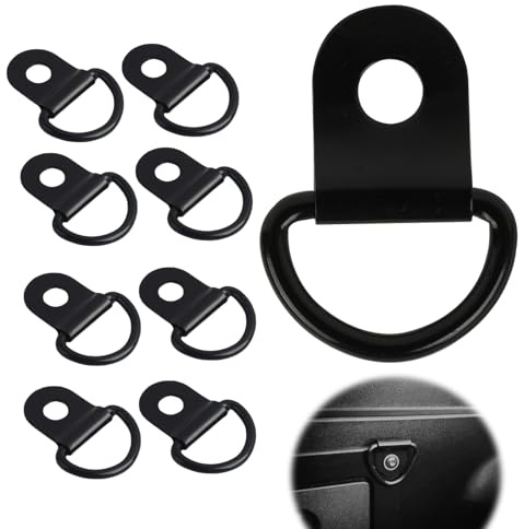 Vxiwscy 8 Anelli di Fissaggio a D, Ganci in Acciaio Inox per Camion, Portata Massima 200 kg per Anello, Anticorrosione e Antiruggine, Ideale per Il Trasporto Sicuro di Carichi Pesanti