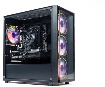 GTR Gaming PC | AMD Ryzen 5 5600X | NVIDIA RTX 5060 Ti 8GB | 16GB DDR4 3600MHz RAM | 1TB NVMe SSD | 600W 80+ Bronze PSU | Windows 11 | ARGB Glass Case | WiFi