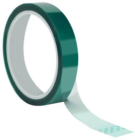 Misuyue Hitzebeständiges Klebeband, 12mm x 33m Sublimationsband, PET-Klebeband Isolierband für 3D-Drucker, Elektronik Leiterp