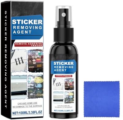 FIRSTXIU Removedor de adhesivo para coche, 100 ml, pulverizador para eliminar etiquetas adhesivas, residuos, pegamento, herramienta adhesiva para el hogar