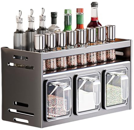 Generico Raccolto di condimento - Organizzatore di spezie in cucina, supporto di condimento moderno | Torre di stoccaggio della carosello rotante, supporto per il display 'armadietto controso