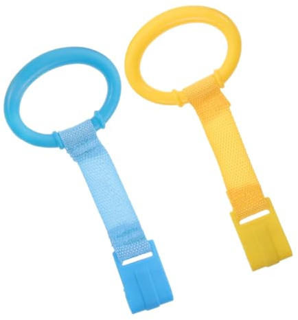 Anillos Nylon para de Soporte Pp 4 Piezas Cuna Infantil | Ejercicio de Marcha y Ayuda para Ponerse de Pie, Bordes Lisos y Redondeados, Diseño Sencillo para Viajar