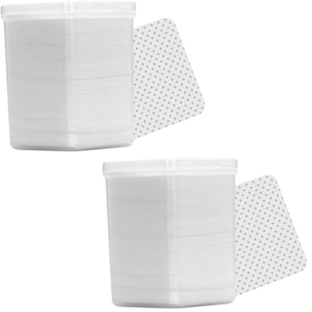 COLLBATH Discos de Algodón Desmaquillantes 2 Cajas de 400 Unidades, Fibra Química de Color Claro, Ideales para Eliminar Residuos de Pegamento para Limpieza Profunda de Pestañas y Uñas