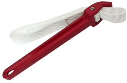 MeevrgR Llave de filtro de aceite ajustable de 12 pulgadas con correa de 850 mm, diámetro extraíble de 40-200 mm, para extracción de filtro de aceite del motor, color rojo