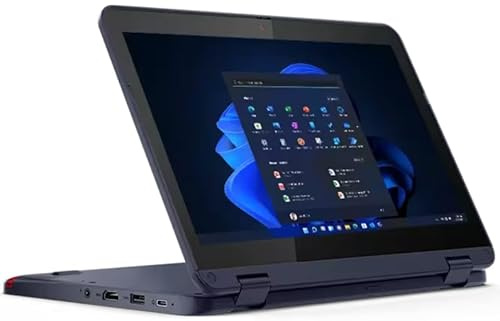 Lenovo 300w Gen 3 11.6 HD Touch 2-in-1 Laptop, AMD 3015e, 4GB DDR4 RAM, 64GB eMMC, Windows 11 Pro, Abyss Blue (Model 82J1000HUS) (300w)