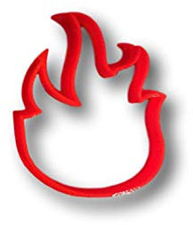 Ausstechform mit Feuerflamme, 10,2 cm