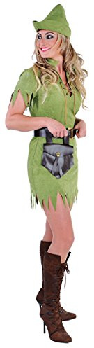 narrenkiste M212141-L grün Damen Jäger Kostüm Kleid Jägerhut Bandita Gr.L=44