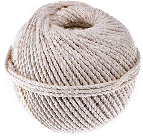 Golberg - Cordel de algodón de 1,5 mm - Extra fuerte - Ideal para uso en interiores y exteriores - 200 pies o 400 pies disponibles - Seguro para los alimentos - Fabricado en los Estados Unidos