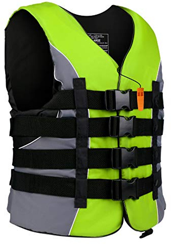 XGEAR Adult USCG Life Jacket Vest Water Sports (Lime, XXL)