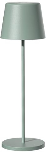 Lumisky Lampada da scrivania touch senza fili in alluminio, verde, a LED, con luce bianca, dimmerabile, modello Kelly Olive, altezza 38 cm