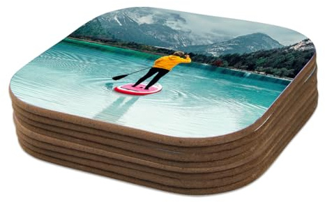 ORWO – Foto-Untersetzer selbst gestalten | 10 x 10 cm Untersetzer für Gläser | Kratzfest | vollflächig Bedruckt | abgerundete Ecken | 3 mm Hartfaserplatte | Made in Germany (Foto, 8er-Set)