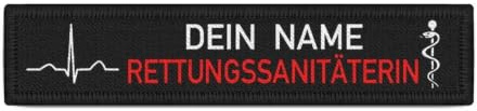 Rettungssanitäterin QRS Komplex Patch Feuerwehr Rettungsdienst #39064