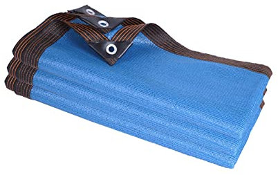 LIGUOYI Voile D'ombrage Bleu Voile Ombrage 5x6m avec Corde Libre Fait sur Mesure De Plein Air Écran Solaire, HDPE Perméable À l'eau Et Respirant Protection UV 85% Voile Dombrage Rectangulaire