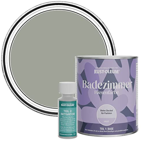 Rust-Oleum wasserbeständiger Fliesenlack für das Badezimmer in mattem Finish -Teeblatt 750ml