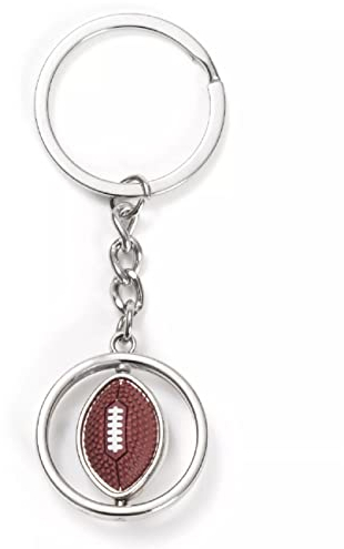 Sportigo® Drehbarer American Football Schlüsselanhänger in 3D Optik/Football Footballspieler Fan Ball Geschenk Geschenkidee