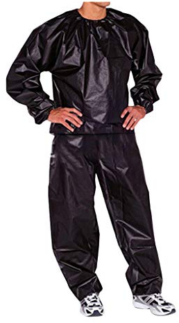 Caxndycing Schwitzanzug Herren Sauna Suit Zum Abnehmen Sweatsuit Sweatanzug Fitness Saunaanzug für den ganzen Körper Trainingsanzug aus PVC Anti-Rip-PVC Saunaanzug für Männer und Frauen