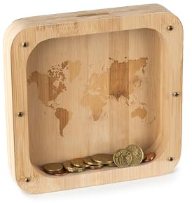 Industor® Spardose Holz - Geld Organizer für Kinder und Erwachsene - Spardose Kinder und Spardose Deko
