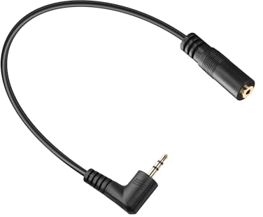 PNGKNYOCN Cavo audio ausiliario da 2,5 mm ad angolo retto, cavo di prolunga audio stereo da 2,5 mm maschio a femmina TRS a 90 gradi per smartphone, cuffie, lettori Mp3 (0,3M)