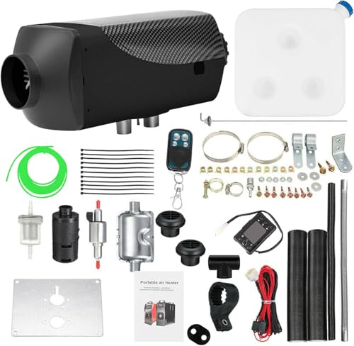 EVGTTI Dieselheizung All-in-One 8KW 12V, Diesel-Luft-Auto-Parkheizung mit verbessertem LCD-Schalterdisplay und Fernbedienung, schnelles Aufheizen, für Wohnmobil, Garage, LKW, Boot