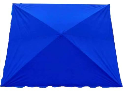 NILZA 3x2m Dessus De Parapluie De Remplacement Rectangulaire Toile Parasol Deporte 4 Baleines 6 Baleines, Auvent De Rechange Pour Marché Exterieur Jardin (Color : Bevel umbrella blue, Size : 3x2m)