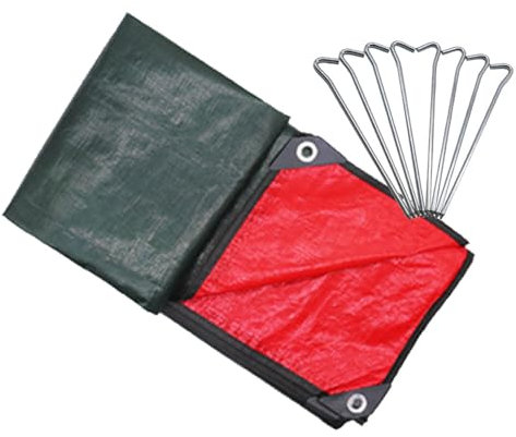 FANSU Strandmatte Outdoor, Strand Picknickdecke Wasserdicht Picknickdecke Wasserdicht Picknickdecke Stranddecke, Waschbare Stranddecke für Wandern Strand Reisen (300x300cm,Rot Grün)