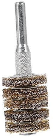 Parliky Wire Brush for Drill 5-layer 25mm Wire Wheel Attachment Rust Remover for Metal Cleaning and Polishing Electric Drill 6 Shafts for Industrial Use