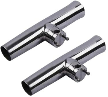 YEPENG 2PC Marine Boot Angelrute Halter Edelstahl Clamp-auf 7/8 -1 Schiene Marine Rod Pod