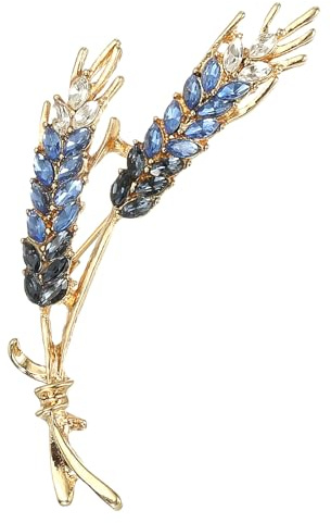 PATIKIL Strass Weizenohr Broschen Pins, Mode Kristall Flagge Das Ohr des Weizens Blumen Brosche Pin Reversnadeln für Damen Kleid Bouquet Mantel Hut Tasche