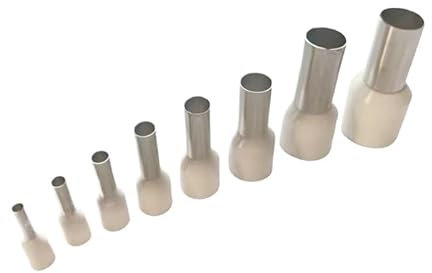 ICXLPMC 100PCS 1.5mm²~50mm²#22~#1 Insulated Ferrules Cable Lug Single Wire Connector Crimp Terminal End Block E Models (Gold,E2508)