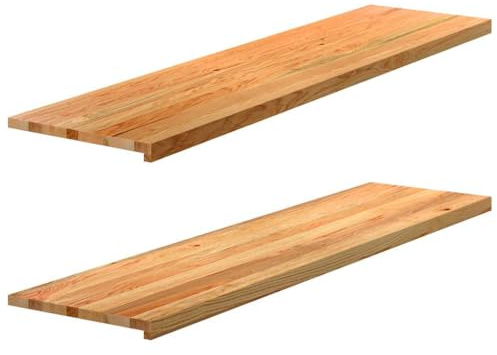 Xichuzi Davanzali 2 pz Marrone Chiaro 160x40x2 cm Legno Massello Rovere,Davanzali per Finestre,per Interni,Davanzale Interno,Soggiorno,Decorazione-4009164