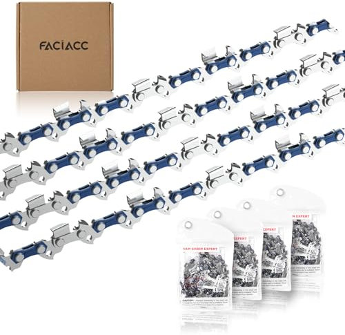 FACIACC 4 Stück Sägekette 35cm (14) 3/8LP 50 TG 1,3 mm mit Schwert Länge, Sägeketten Ersatzkette Profi Kette kompatibel mit Dolmar, Bosch, Karcher, Makita und gängigen Sägemodellen