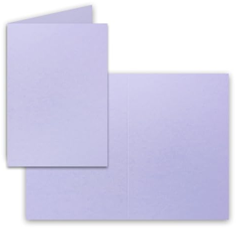25 Faltkarten B6 - Lila - Blanko Doppel-Karten - 12 x 17 cm - sehr formstabil - für Drucker geeignet - Serie: FarbenFroh