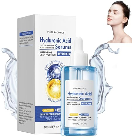 HOUSN Serum Acide Hyaluronique Visage, Serum Hydratant Visage Soin Anti-Âge Rides & Fermeté, Peau Sèche à Normale, Hydratation Profonde, Éclat et Élasticité Renouvelés