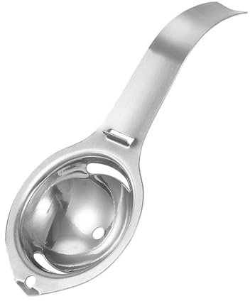Herramienta de separador de huevos: yema de acero inoxidable y separador con manija largo, lavavajillas seguros | Perfecto para hornear, cocinar, preparación de comidas, dispositivo de cocina d