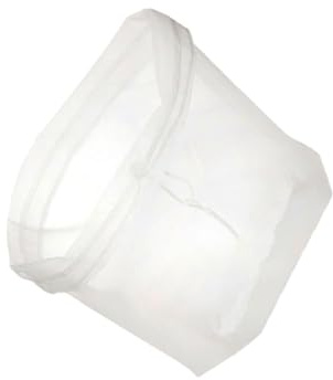 Cabilock Paquet Filtrant Réutilisable en Étamine Blanche Cordon de Serrage pour Lait de Noix et Yaourt, Passoire Alimentaire en Polyester Nylon Cuisine Maison