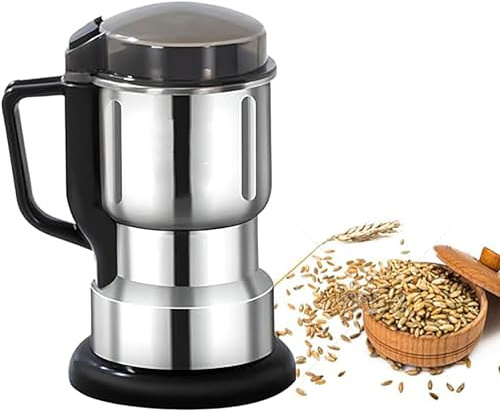 Grinder 450 g de moulin à grains, moulin à épices électrique, 25000 tr/min de petite machine à poudre ménagère avec lame en acier inoxydable, pour les herbes sèches, le maïs, le poivre, le café