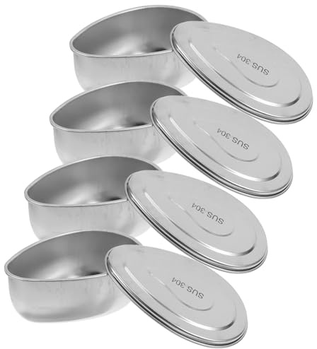 UKCOCO Juego de 4 Bandejas Pequeñas para Cocinar al Vapor de Acero Inoxidable Inserto para Vapor Multifuncional Tapa de Acero para Verduras Huevos Olla Adecuado para Uso Doméstico y