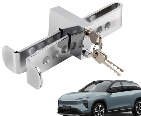 Dmuzsoih Blocco Pedale Freno Auto,Strumento di Sicurezza Regolabile Portatile Universale in Acciaio Inossidabile - Blocco Pedale Freno per Protezione Sicurezza,Per SUV Berline E Camion