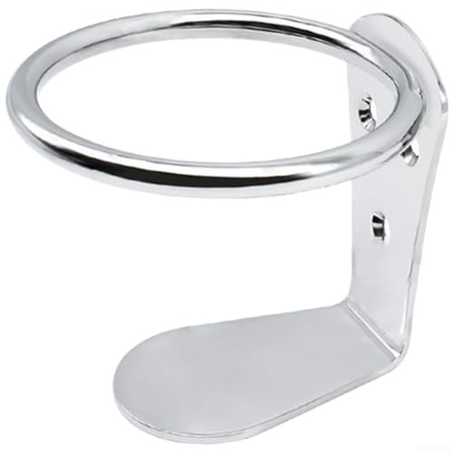Portabicchieri da parete in acciaio inox 316 di grado marino con portabottiglie per camper, barca, per uso yacht, compatto e sicuro, per viaggi e ambienti esterni