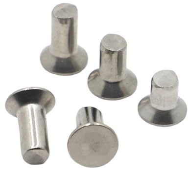 Remaches, paquete de 5-50 piezas M2-M6 304 Remache sólido avellanado acero inoxidable autoenchufable GB869(12mm,M2 50pcs)