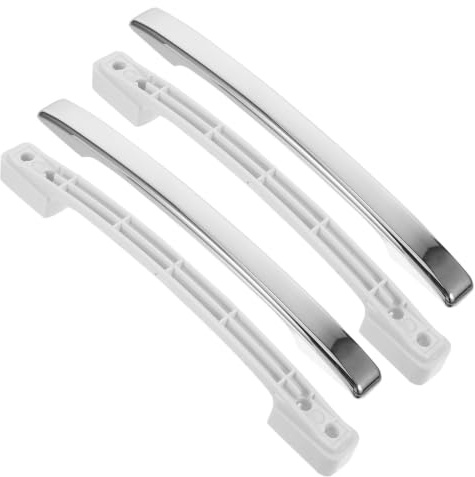 Housoutil Manijas de Repuesto para Puerta de Congelador y Refrigerador, 2 Piezas, Color Plata, Material Abs, Instalación Fácil para Uso Doméstico y Bricolaje