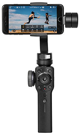 Zhiyun Smooth-q 3 axes Handheld Gimbal Stabilisateur pour smartphone comme l'iPhone 7 Plus 6 Plus Samsung Galaxy S7 S6 S5 contrôle sans fil vertical de prise de vue panoramique Mode Jet-noir