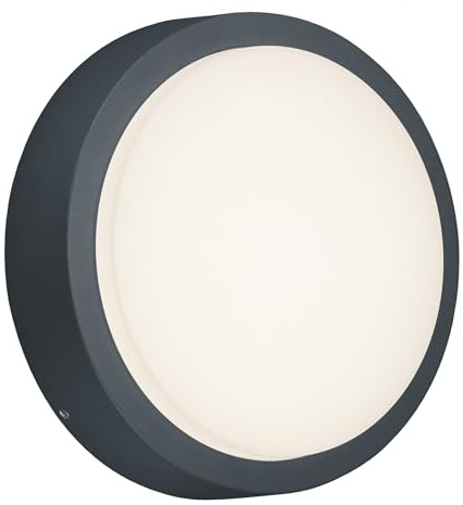Trio Leuchten 227260142 Breg A+, LED Außen-Wandleuchte, Aluminium, 8.5 Watt, Integriert, Anthrazit, 20 x 20 x 5.5 cm