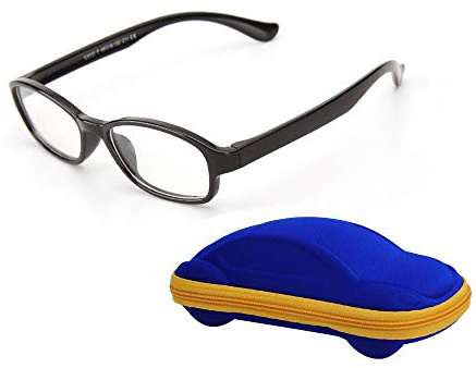 JoXiGo Montatura Occhiali da Vista per Bambino Ragazzi e Ragazze (5-12 Anni) Flessibili TR90 Gommati Montatura Lente Trasparente con Custodia