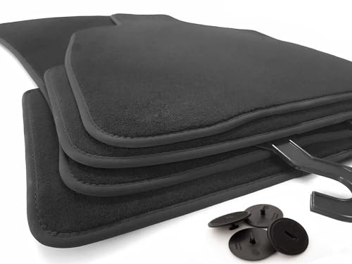 Golvmattor för 5-serien BMW G30 G30 M5 F90 velour mattor i original kvalitet bilmattor set 4 delar svart