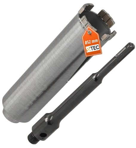 Diamant Bohrkrone SDS-plus lang (200mm) Aufnahme Nutzlänge 180 mm Ø 52 mm Betonbohrkrone Kernbohrer