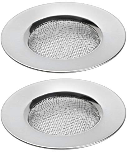 TRIXES Confezione da 2 filtri per lavello, doccia, tappo scarico trattiene capelli, vasca, lavelli in acciaio inox filtri di scarico. 3 (7,6 cm) Diametro esterno