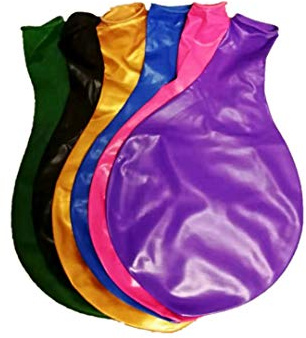 CHSYOO Förpackning med 6 gigantiska jumbo latexballonger diameter 90 cm stor färgglad ballong för dekoration lila grön svart gyllene blå rosa